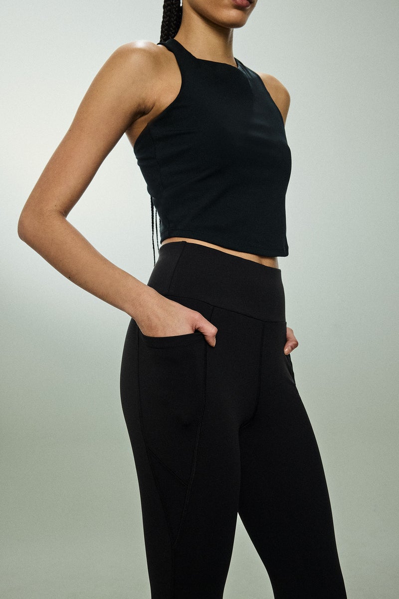 DeFacto Black Woman Waist Covered Sports Leggings Casual - Image 4